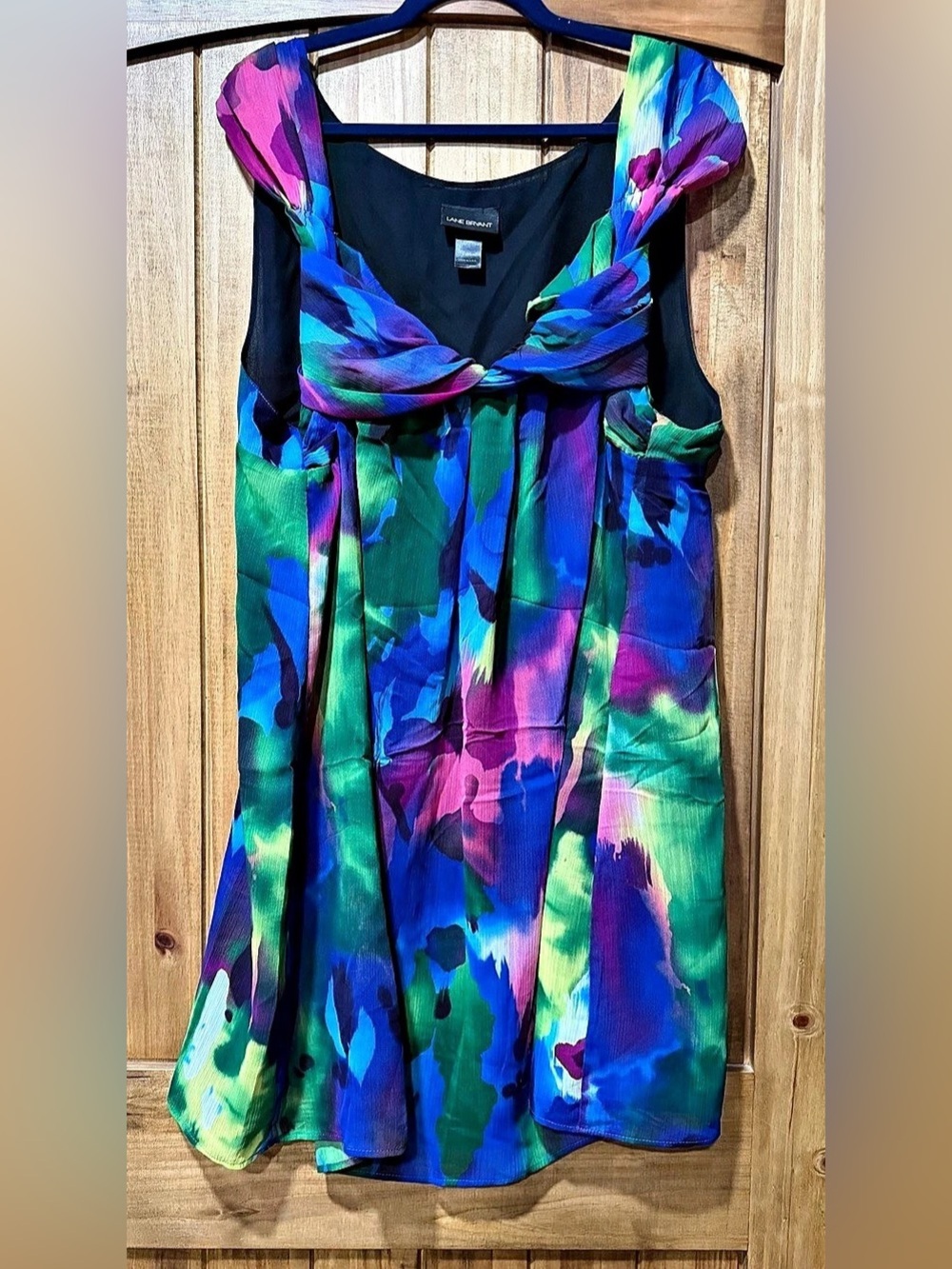 Lane Bryant Watercolor Abstract Dress Mini Dress